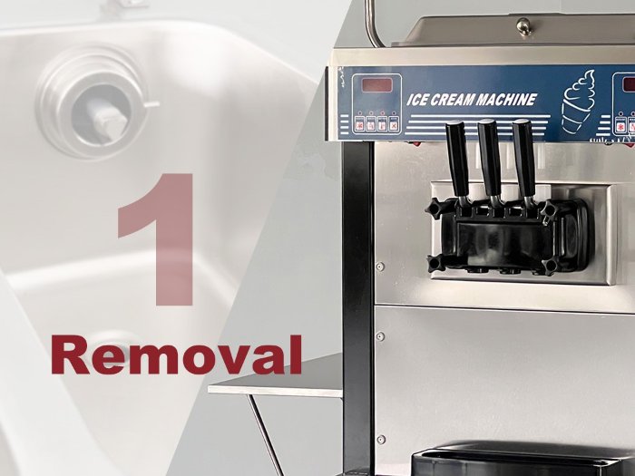 The parts should be removed from the BQ848PYDE cylinder and hopper.