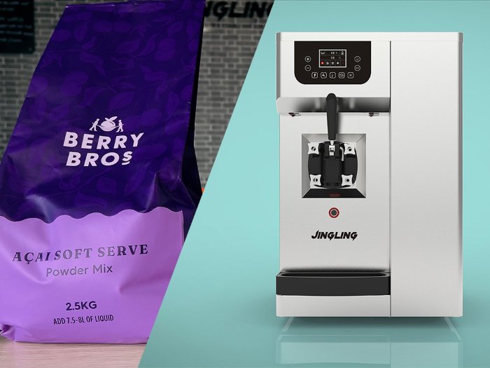 The ACIA soft serve powder mix is ideal for Jingling SC91 Countertop ice cream machine