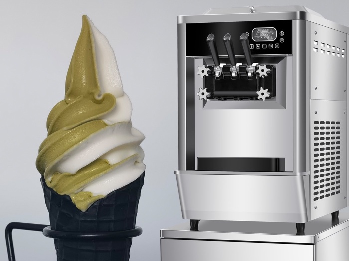 MEC3 soft-ice yogo base and Japanese Matcha base with the Jingling BQ819SY