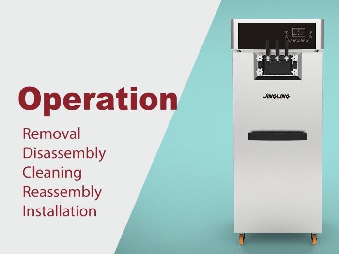 Ice cream machine operation Jingling SF36 Gravity feed