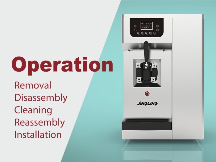 Ice cream machine operation Jingling SC91 Gravity feed