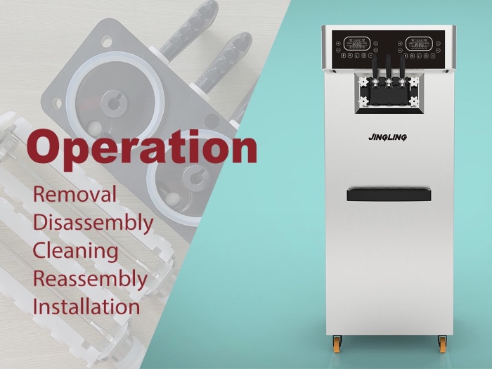 How to operate of SF689 is a high-quality TWIN TWIST system floor-standing ice cream machine