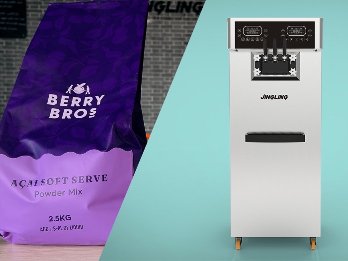 SF689 TWIN TWIST system ice cream maker allows you to set the left and right sides independently