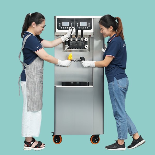 SF95-SE-Rainbow Soft ice cream machine Air Pump