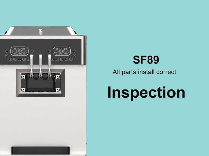 JINGLING SF89 Dual System Floor Standing Soft Serve Machine: Installation and Leak Test Guide