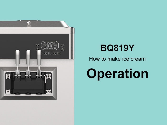 JINGLING BQ819Y Matcha Ice Cream Making Guide Multi flavor Countertop Soft Serve Machine