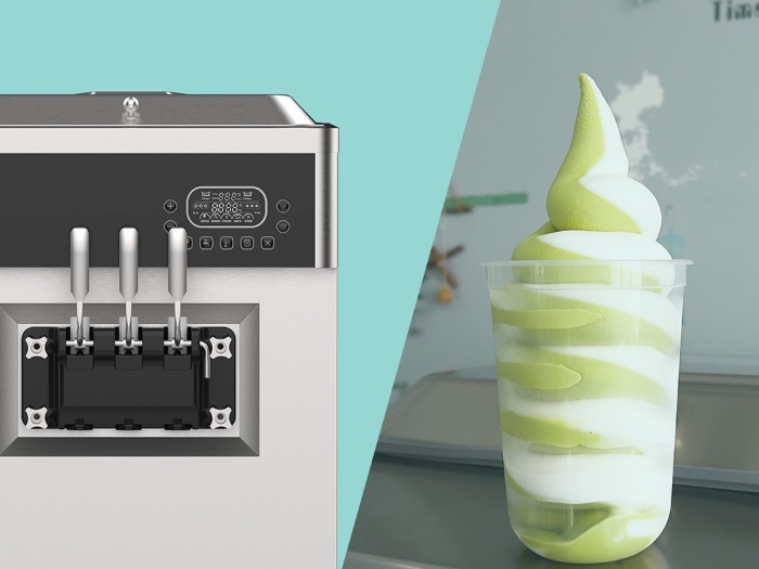 JINGLING BQ819Y Output Test 6 Large 18oz Soft Serve Cups Continuously