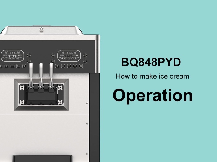 JINGLING BQ848PYD: Making Matcha & Vanilla Soft Serve Ice Cream